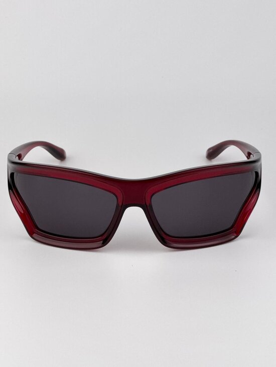 Loewe x PAULA\'S IBIZA Men Sunglasses – Transparent Red/Smoke Wraparound Frame main image 9